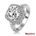 Classical Big Zircon and CZ Crstal Wedding Ring Cheap (Ri-HQ1003)